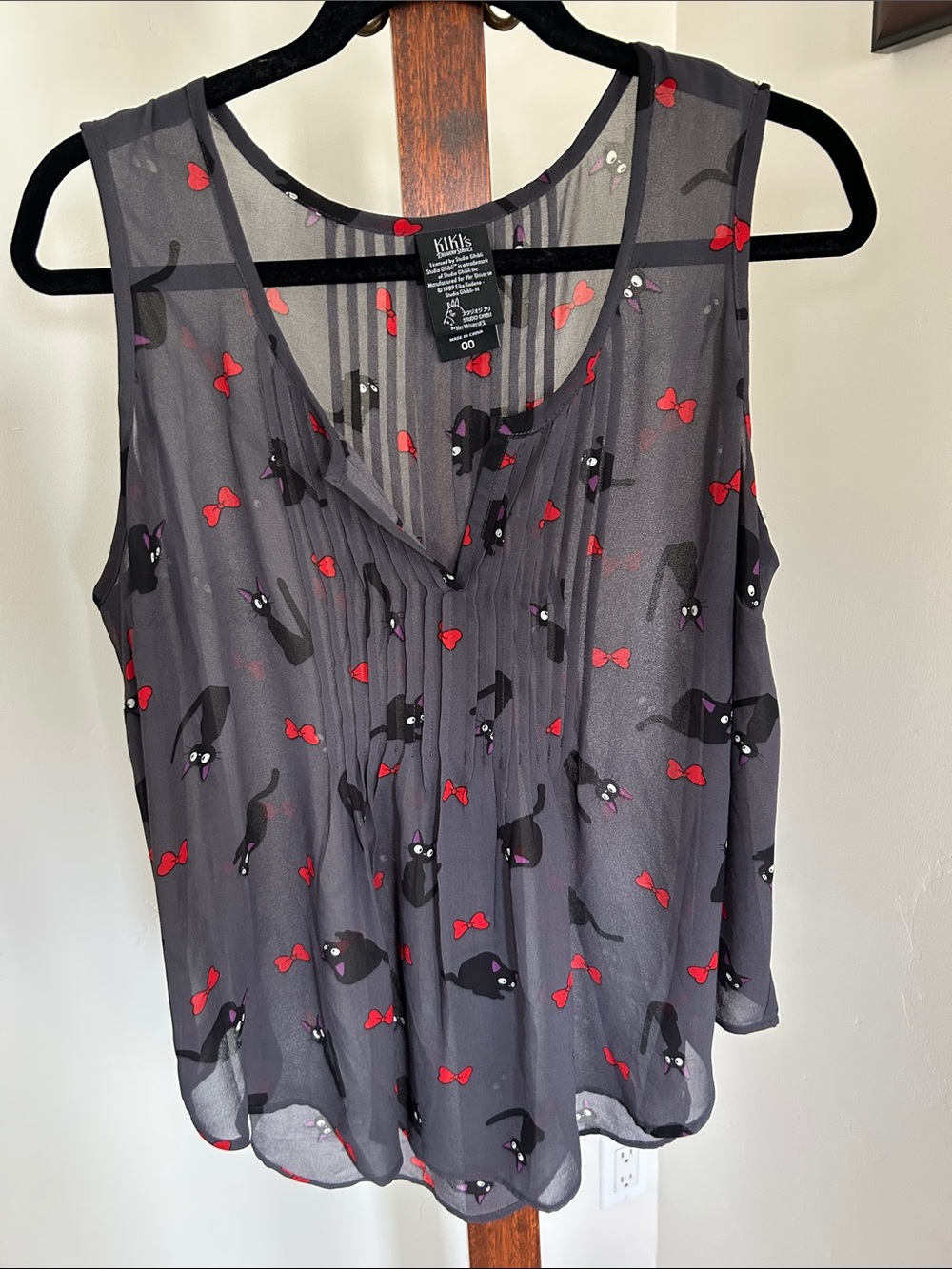 NWOT Torrid Studio Ghibli Kiki's Delivery Service Jiji Chiffon Blouse - Size 00